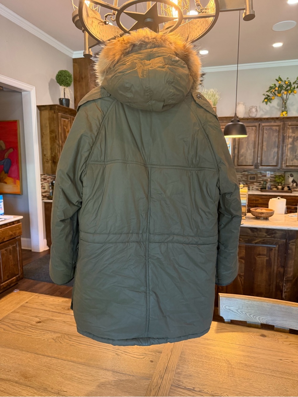Burberry Olive Green Parka with Brown Fur-Trim Hood/Brand new condition! - Picture 7 of 10